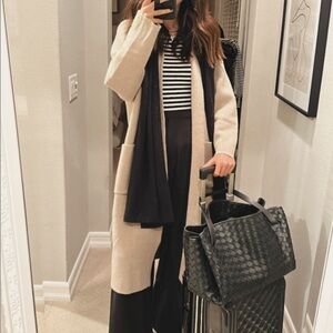 Nordstrom Cabled Rib Wool & Recycled Cashmere Scarf